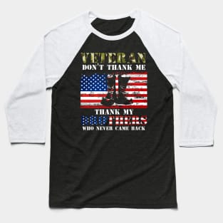 Veteran Don't Thank Me Baseball T-Shirt